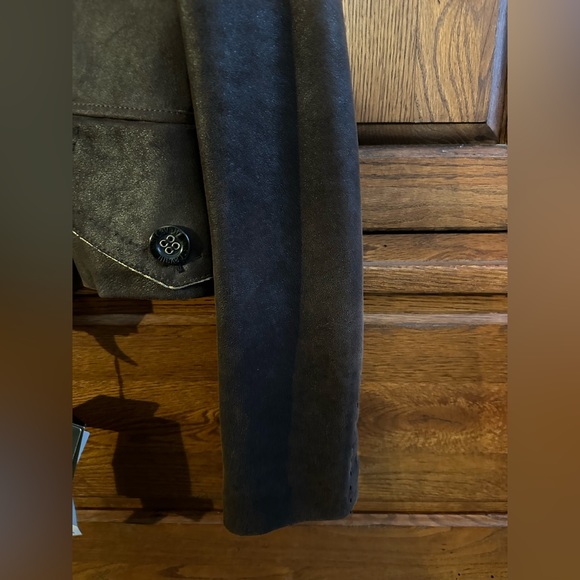 Just Cavalli NWT Brown Zip-up Leather Overcoat/Jacket Pelle - SZ 42 - Picture 5 of 14